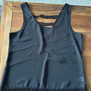 Sheer Black Sleeveless Top